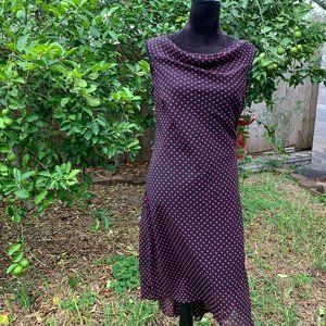 K Linda Blue Women Dress New‎ Size 6 Black Pink Pol